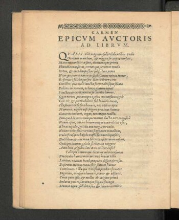 [Carmen Epicvm Avctoris Ad Librvm.]