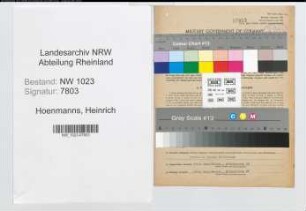 Entnazifizierung Heinrich Hoenmanns , geb. 19.08.1911 (Justizinspektor)