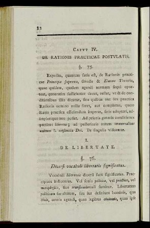 Caput IV. De rationis practicae postulatis.