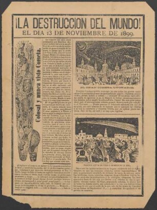 ¡La destrucción del mundo! : el día 13 de noviembre de 1899
