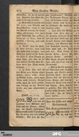 Von der Hölle und ewigen Verdammniß.