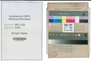 Entnazifizierung Walter Schaaf , geb. 11.12.1902 (Kaufmaennischer Angestellter)