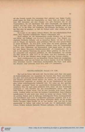 Niederländische Maler um 1780