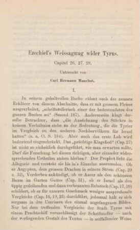 423-480 Ezechiel's Weissagung wider Tyrus