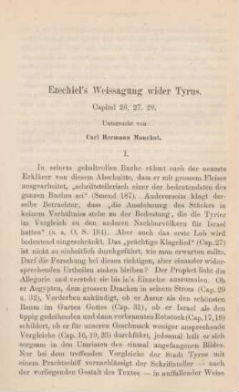 423-480 Ezechiel's Weissagung wider Tyrus