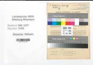 Entnazifizierung Wilhelm Zetzsche , geb. 02.01.1914 (Polizist)