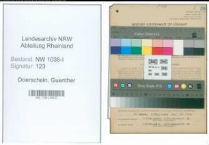 Entnazifizierung Guenther Doerscheln , geb. 20.12.1921 (Grubenschlosser)