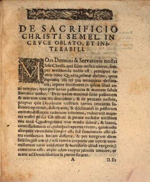 De sacrificio Christi semel in cruce oblato et initerabili, contra pontificios exercitatio academica