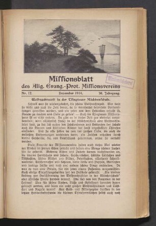 Nr. 12. Dezember 1914