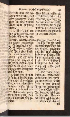 Von der Vorsehung Gottes.