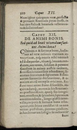 Caput XII. De Animi Bonis.