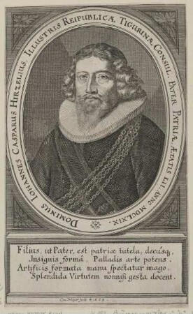 Bildnis des Iohannes Casparus Hirzelius