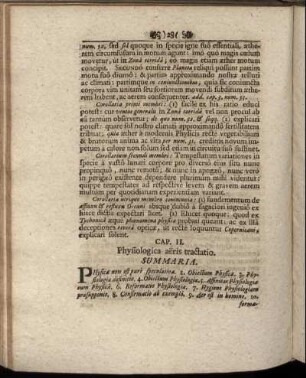 Cap. II. Physiologica aёris tractatio.