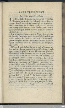 Avertissement, Sur cette nouvelle édition