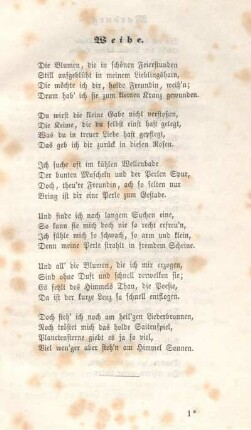 Weihe.