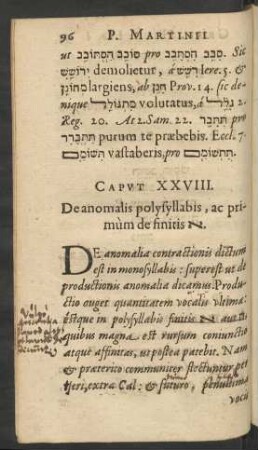 Caput XXVIII. De anomalis polysyllabis, ac primum de finitis [...].