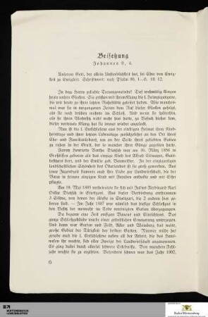 Beisetzung