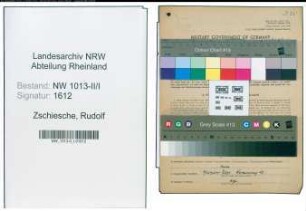 Entnazifizierung Rudolf Zschiesche , geb. 02.06.1907 (Kaufmaennischer Angestellter)