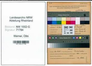 Entnazifizierung Otto Werner, geb. 26.05.1912 (Angestellter)