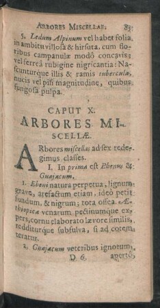 Caput X. Arbores Miscellae.