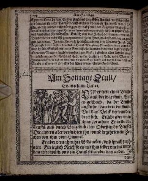 Am Sontage Oculi/ Evangelium/ Luc. 11.