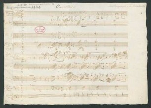 Ouvertüren. Fragmente; orch; D-Dur; D deest