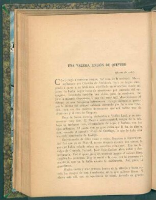 Una valiosa edición de Quevedo