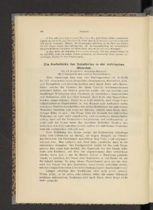 Die Krebstöcke der Schafhirten in der mährischen Walachei.