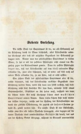 Siebente Vorlesung