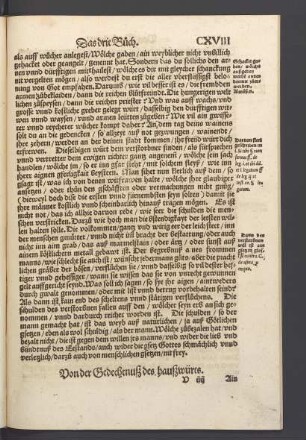 III. Von der Gedechtnuß des haußwürts.