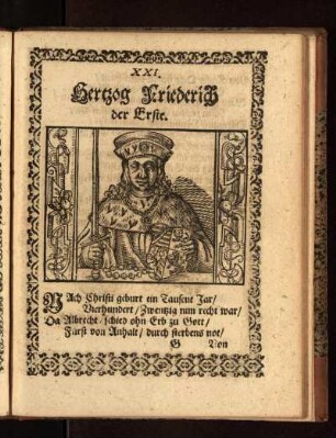 Hertzog Friederich der Erste