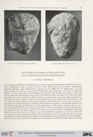 Ein romanisches Königshaupt aus Freckenhorst (Westfalen)