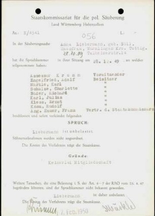 Liebermann, Anna, geb. Söll