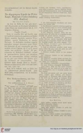 19: Die abgegangene Kapelle im Weiler Karpf, Gemeinde Vorder-Steinberg OA. Gaildorf