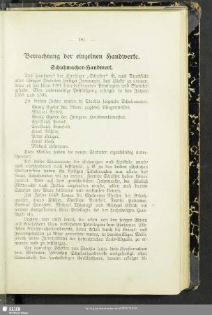 Betrachtung der einzelnen Handwerke