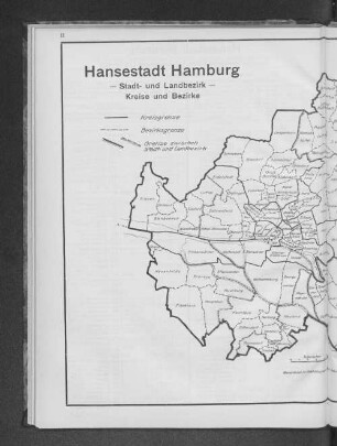 Hansestadt Hamburg - Stadt- und Landbezirk - Kreise und Bezirke