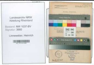 Entnazifizierung Heinrich Linneweber , geb. 06.08.1895 (Arbeiter)