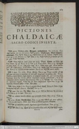 Dictiones Chaldaicae Sacro Codici Insertae