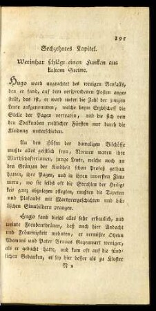 Sechzehntes Kapitel. Werinhar schlägt einen Funken aus kaltem Steine.