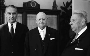Lahr: Altregierungspräsident Waeldin, 80 Jahre; drei Regierungspräsidenten: Person, Waeldin, Dichtel
