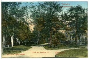 Dresden. Garnisonslazarett - Park bei Pavillon III