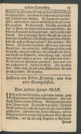 Historia am stillen Freytag, aus den vier Evangelisten