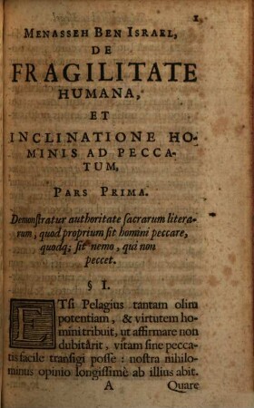 Dissertatio de fragilitate humana ex lapsu Adami