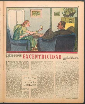 Excentricidad : Cuento por Luis Peña Montarcé
