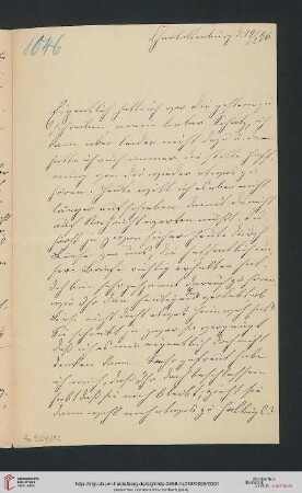 Briefwechsel Theodor Mommsen und Marie Mommsen geb. Reimer: Brief von Marie Mommsen an Theodor Mommsen