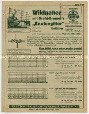 Wildgatter mit Draht-Bremer`s "Knotengitter "