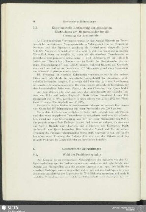 6. Geochemische Betrachtungen