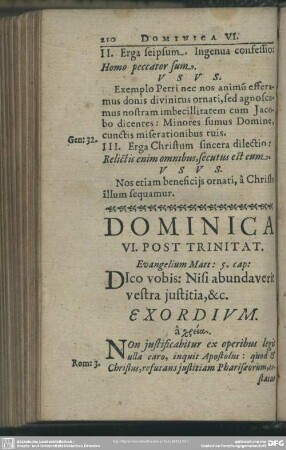 Dominica VI. Post Trinitat.