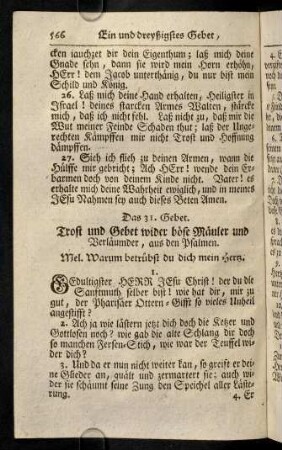 566-576, Das 31. Gebet. Mel. Warum betruebst du ...; ...