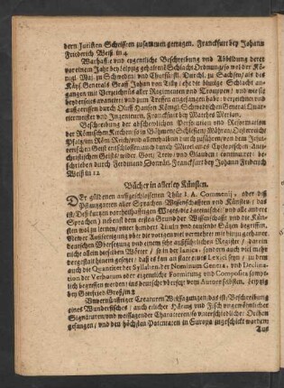 Bücher in allerley Künsten.